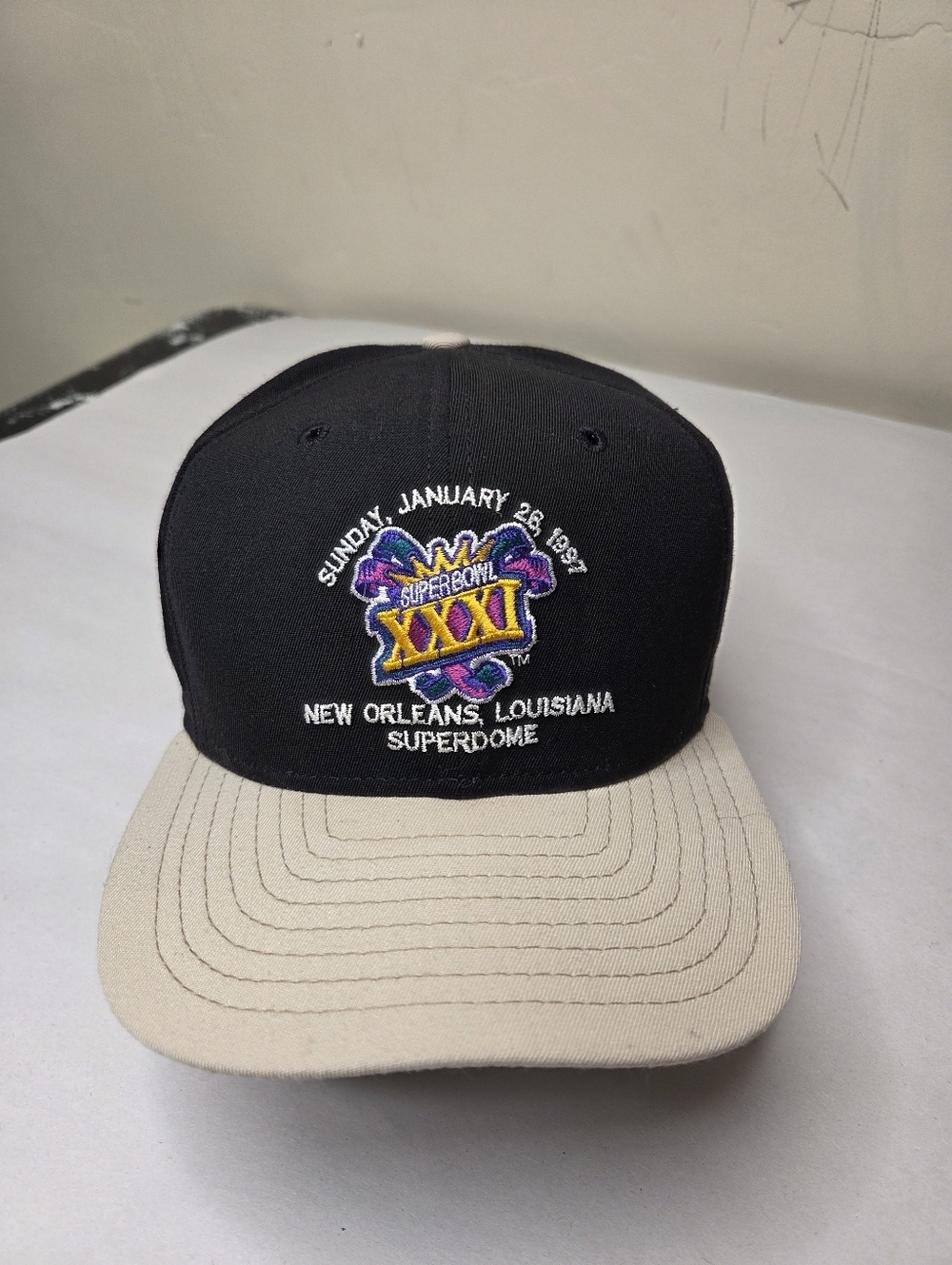 VTG 1997 Super Bowl XXXI New Era NFL Snapback‎ Hat New Orleans Superdome Cap